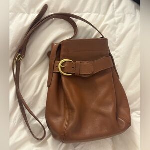 Vintage coach British Tan Bucket bag